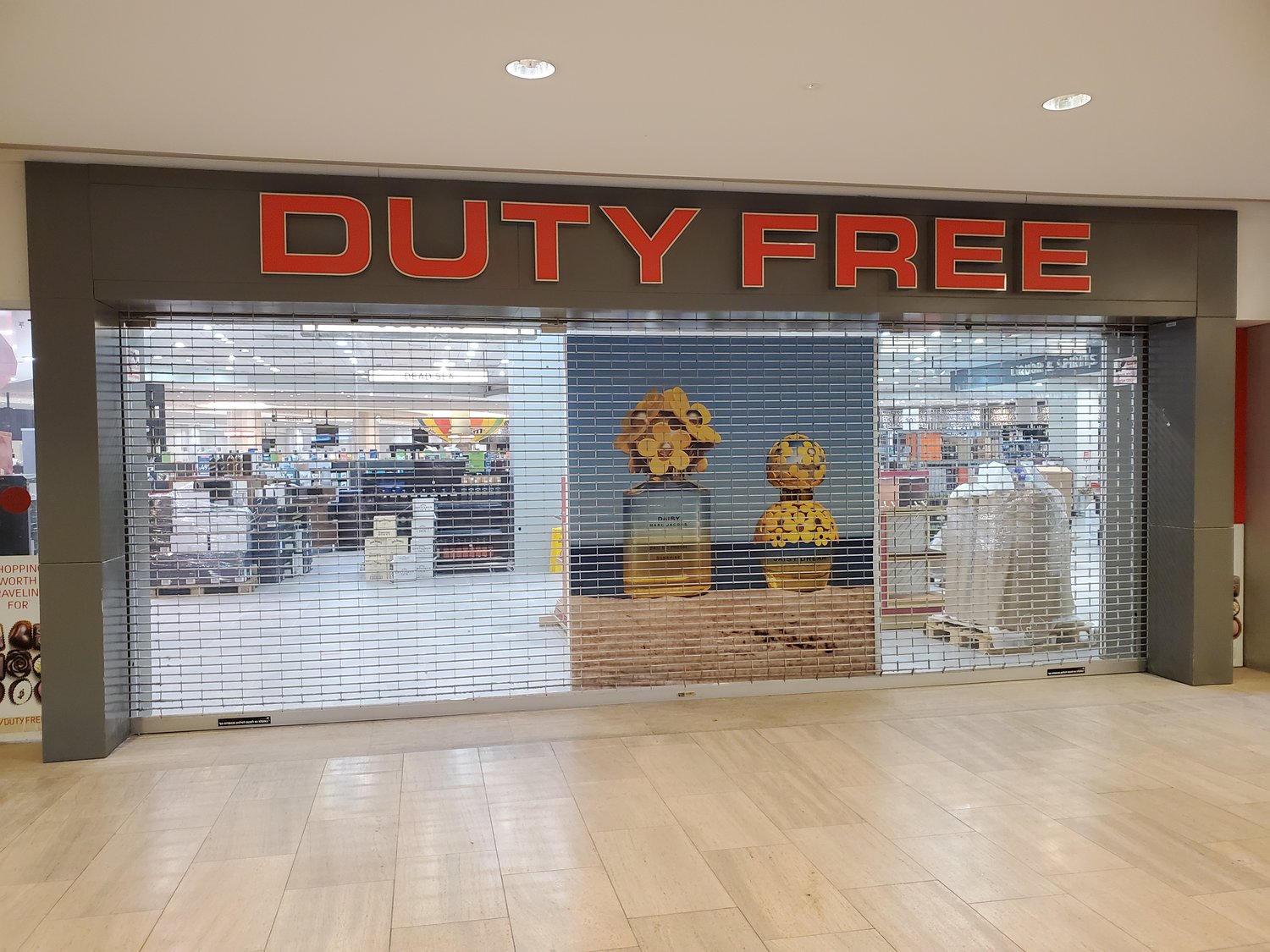 The closed Duty Free shop at Ben Gurion Airport in October.